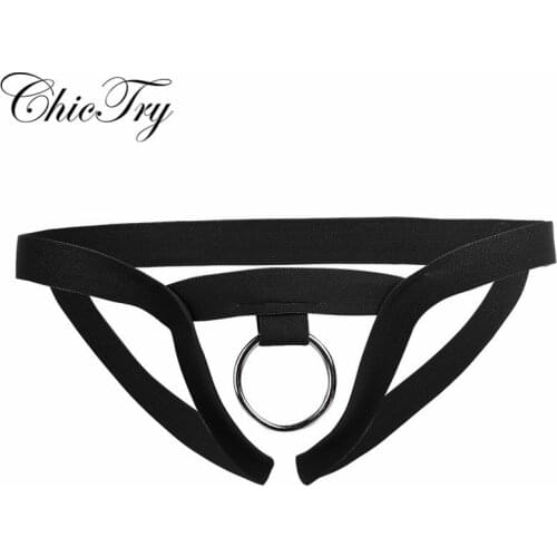 Sexy Mens G-string Panties Lingerie Crotchless G-string Bikini Underwear Underpants with O-Ring for Nightwear Underwear Thongs