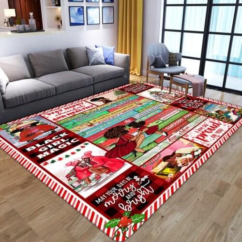 Modern Nordic Style Colorful Girls Print Carpets Kids Room Floor Mat Door Mat Anti-slip Play Rugs Bedroom Living Room Home Decor