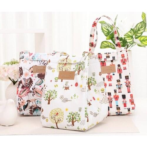 Thermal Breakfast Box Portable Picnic Travel Cooler Lunch Bag Fashion Cute Cat Multicolor Bags Women Waterproof Hand Pack