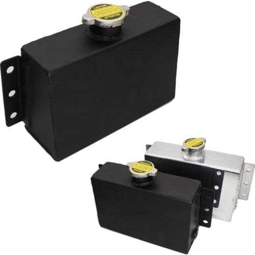 Universal Polished Radiator Coolant Expansion Fill Tank Overflow Reservoir 1.6L Aluminum FOR Subaru Honda Civic,240SX,WRX