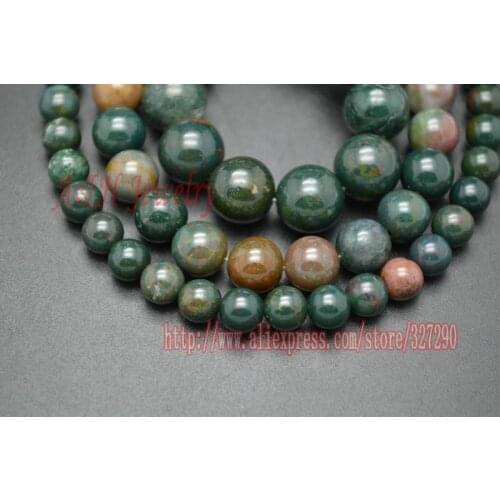 High Quality Green & Red Color 6~10mm Bloodstone 16'' Round Beads For Jewelry Making Materials 5pc/lot