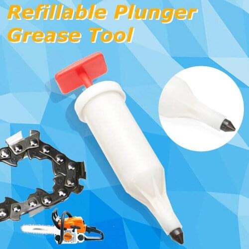 Extends Bar & Chain Life Refillable Power Tool Accessories Plunger Chainsaw Gun Refillable 21ml 3/4 Type Type Grease oz P5N4