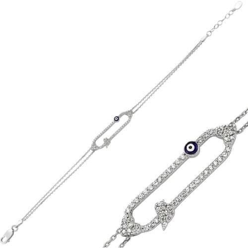 Silver White Cubic Zirconia Women Bracelet