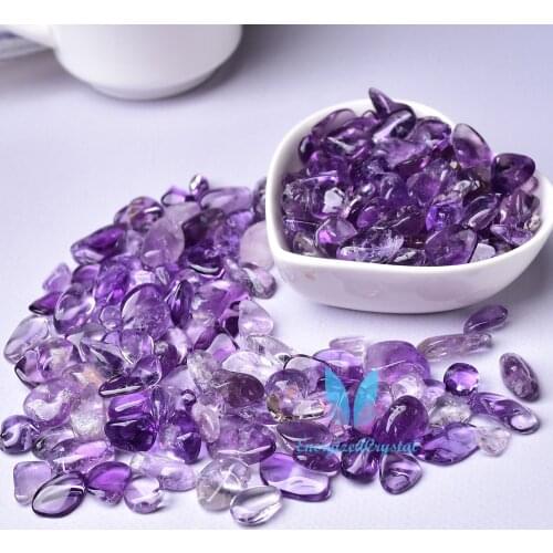 0.44LB Brazil Amethyst Bulk Hand Polished Natural Stones Reiki Gravel Crystal Stones Decoration FishTank Decor Garden Tank Décor