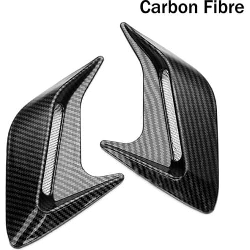 1Pair Carbon Fibre Car Shark Gills Emulation Vent Side Air Inlet Hood Decoration Auto Modification Accessories