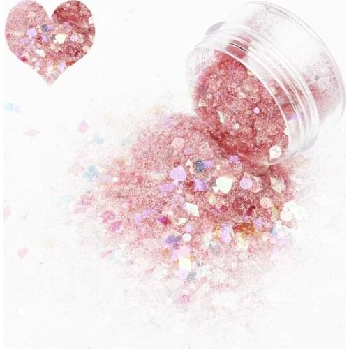 1pcs Fashion Rhinestone Glitter Star Heart Flower Powder Nail Sticker Set Manicure Decor Accessories DIY Craft Supplies