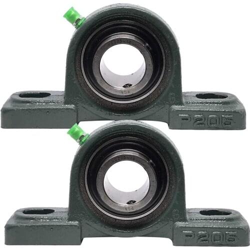 2PCS-UCP205-16 Bearing Seat Mounting Ball Bearing Solid Cast Iron Base Diamond Seat
