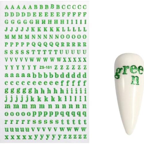 5 Sheets 3D Letters Chunky Glitter Nail Art Decorative Stickers UV Epoxy Resin Mold Fillings DIY Crafts Jewelry Making