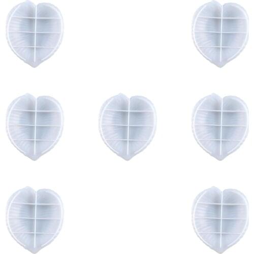 7Pcs Leaf Disc Fruit Snack Storage Silicone Diy Crystal Glue Mold