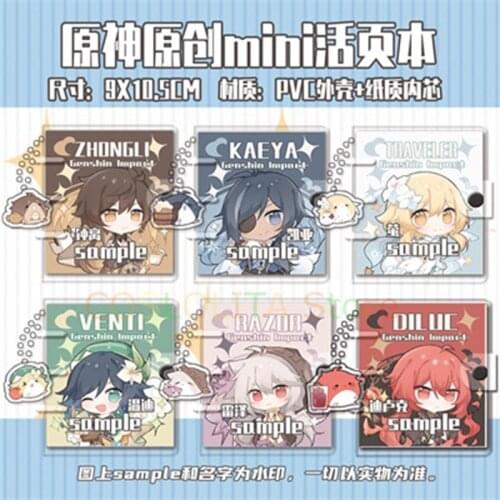 Anime Genshin Impact Paimon Traveler Men Women Student Mini Hand Account Notebook Diary Notepad Cartoon Memorandum Book Gifts