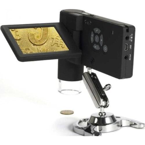 High Quality 3'' LCD Display screen 500X Mobile Digital Microscope with 8 LED Lamp 5 MP Camera Foldable USB Portable