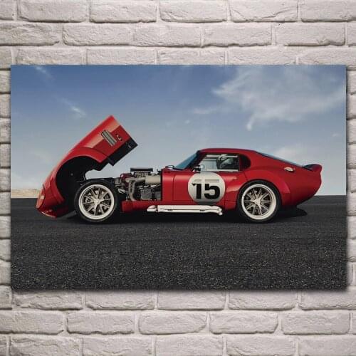 Classic Shelby red super sport cars LE vehicle fabric poster living room home wall decorative canvas silk art print KJ530