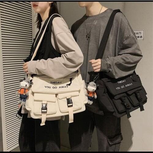 Fashion Canvas Bag For Women 2021 New Student fashion Mens Handbags Package Schoolbag Cross body Clutch bag Shopper bag tote