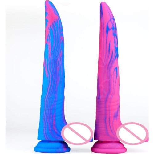 Knife Shape Soft Strap On Dildo Anal Sex Toys Butt Fantasy Realistic Dildo Animal Massage For Adult Women Liquid Silicone Penis