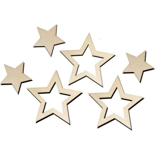 O6 Star Set Pack Ornamental Wooden Object paintable decorative objects декоративные предметы под роспись