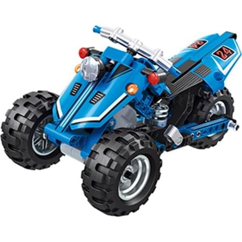 Three-wheeled Scooter Assembly Kits, High-drilled Motorbikes Construction Particles Set for Motorcycle Lovers