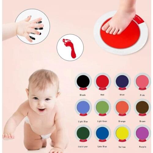 Non-toxic Baby Pets Handprint Footprint Wash-free Printing Oil Baby Souvenirs For 0-6 Months Newborn Children Dog Paw Prints