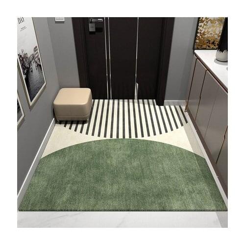 Rectangular Geometry Carpet Door Non - Slip Can Be Cut Home Mat