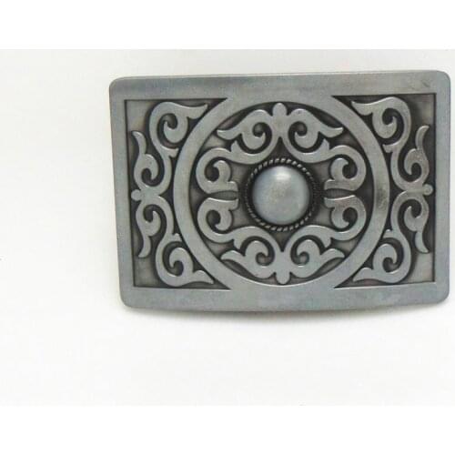 Western cowboy European and American dark gray retro pattern zinc alloy belt buckle men and women gift items