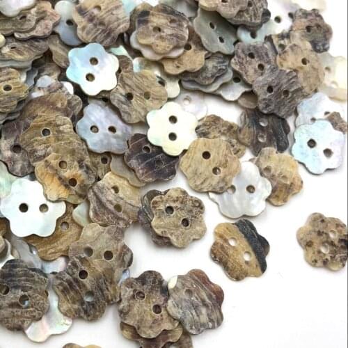 50pcs 12mm Natural Shell Sewing Buttons Color Japan Mother of Pearl MOP Flowers Shell 2 Hole Button Sewing PH151