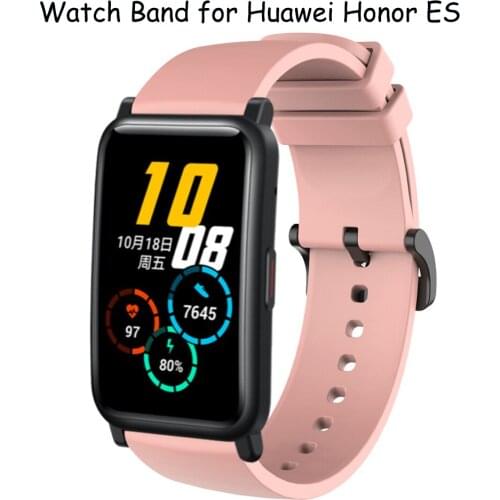 Waterproof Silicone Watch Band for Huawei Honor Watch ES Smart Watches Soft Rubber Sport Wrist Strap Watchband Bracelet Correa