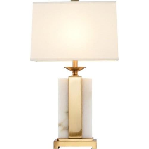 Light luxury modern new Chinese style hotel lobby clubhouse villa bedroom bedside living room study marble table lamp