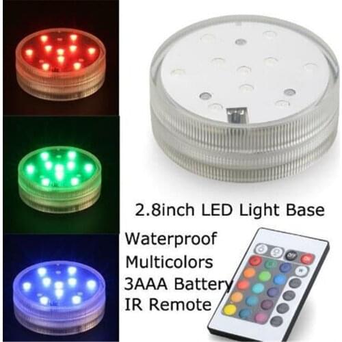 LED Submerislbe Candle Floral Tea Light Flashing Waterproof Wedding Party Vase Decoration Lamp Hookah Shisha Accessories