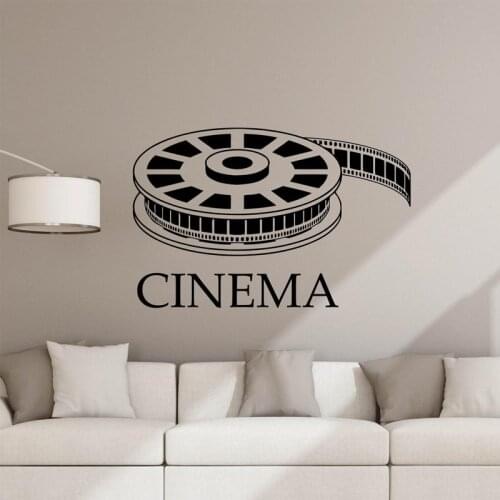 Cinema Wall Decal Movie Film Poster Home Theater Sign Quote Playroom Vinyl Sticker Mural Gift Decor Film Strip Wall Art 2217