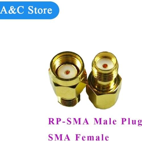 RP-SMA Male Plug to SMA Female Jack Connector RF Coax Adapter Straight goldplated new free shipping factory outlet wholesale