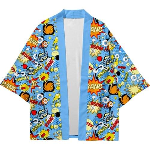 Plus Size XXS-6XL Cartoon Anime Loose Japanese Streetwear Cardigan Women Men Harajuku Haori Kimono Cosplay Top Yukata Clothes