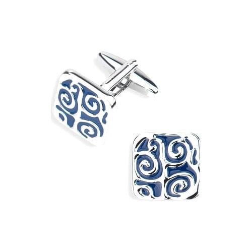 1 Pairs Auspicious Cloud Mens Shirt Cufflinks Silver Cuff Links Buttons Jewelry Clothing Accessories
