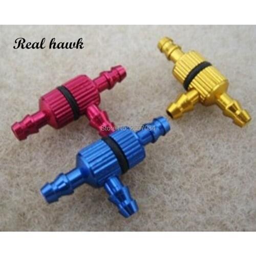 1pcs 3 Color Big 3 Way Three-Way T Type Fuel Jointer with Fuel Filter D8xd3.2xL28 for RC Gasoline Airplane