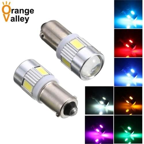 100PCS BA9S T4W H6W LED LED 5630 6 LED Side Wedge Light Internal Signal Lamp DC 12V White