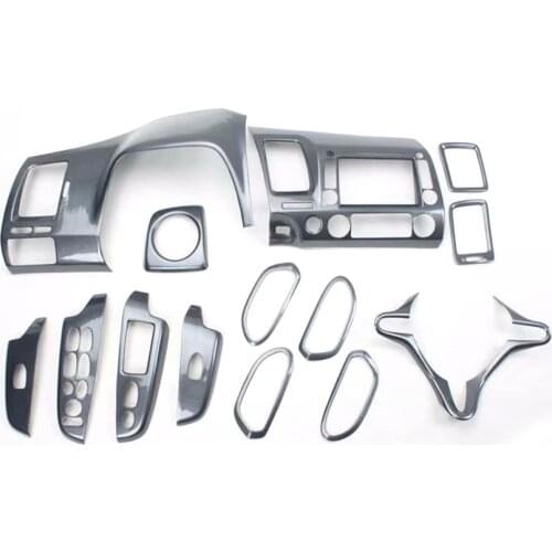 14Pcs For Honda Civic 8th Gen 2006-2011 ABS Carbon Fiber Style Car Interior Decor Cover Trim CD Panel Door Armrest Car Styling