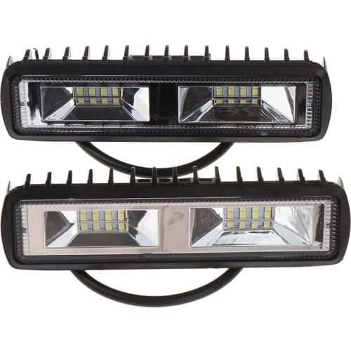 2x 48w 6-inch Automobile Driving Fog Lamp 16led Bulb Spotlight Pole Off-road Working Lamp Is Suitable For Most Dc 12-24 V Vehic