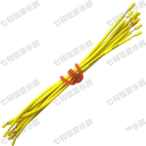 20 Pcs 10CM Yellow 22AWG Copper Electric Guitar Bass Pickup Hookup Wire Lead Cable guitar Pots Hookup Wire