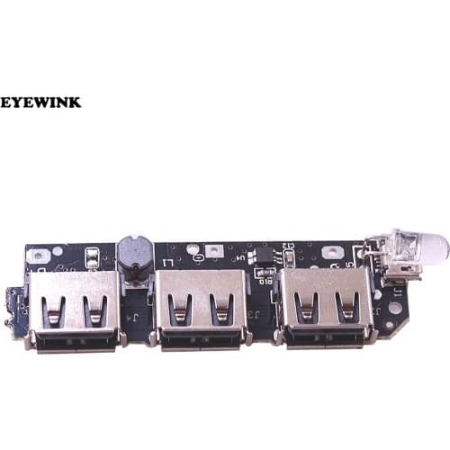 5V 1A 2.1A 3 USB Mobile Power Bank Charger Module Charging Circuit Board Step Up Boost Power Supply Module DIY