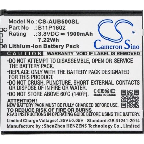 Cameron Sino 1900mAh Battery for Asus X00A X00ADA ZB500KL ZenFone Go 5.0,0B200-02170000 B11P1602 ( 1ICP5/57/61 )