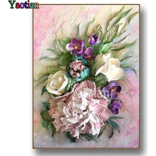 5D DIY Diamond Painting Still life flowers Diamond Embroidery Rhinestone Full Square Round Drill Mosaic Crafts Home Decor Gift