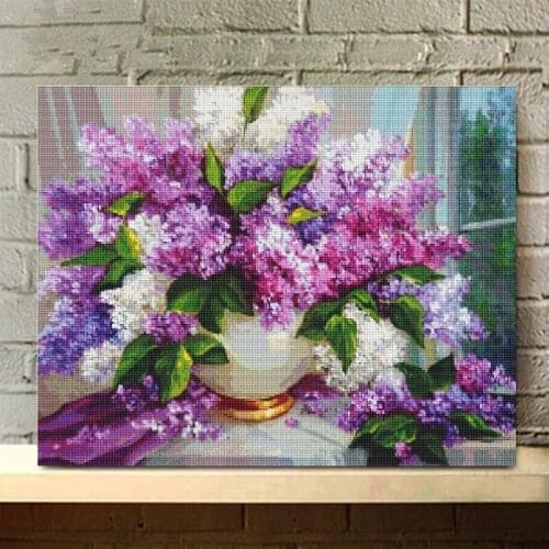 Flowers 5D DIY Full Round Diamond Painting Crafts Painting Embroidery Picture Craft Cross Stitch Home Decoration Painting