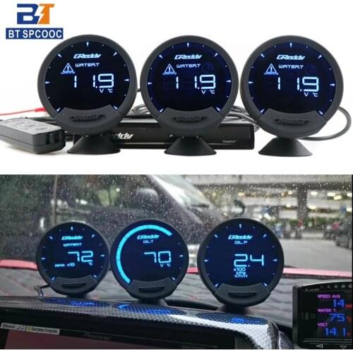 GREDDI Sirius LCD Car-Gauge Turbo Boost Oil Temp Oil Press Speed Volts Water Temp RPM EGT A/F Fuel Ratio Racing Meter 7 colors