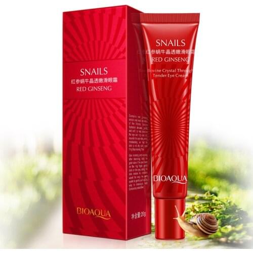 BIOAQUA Red Ginseng Snail Crystalline Smooth Eye Cream Moisturizing Eye Line Removal Eye Care Eye Cream Cosmetics
