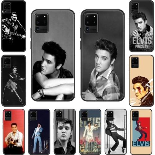 Elvis Presley Phone case For Samsung Galaxy S 3 4 5 6 7 8 9 10 E Plus Lite Edge black painting cover 3D back art waterproof
