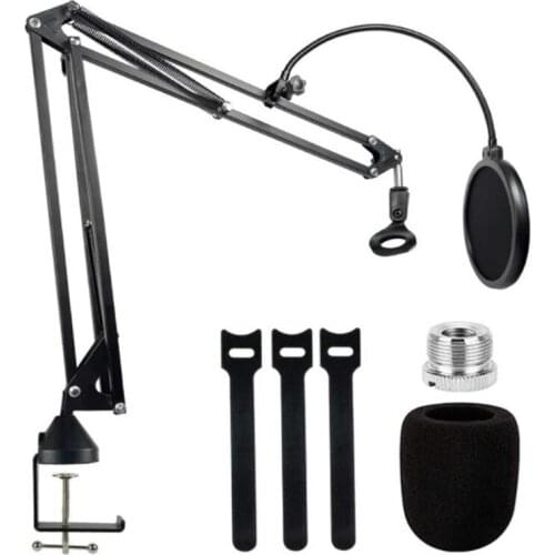 Microphone Arm Holder,Adjustable Suspension Boom Scissors Microphone Holder,for Blue Snowball and Other Microphones