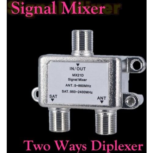 Kebidumei 2 In 1 Dual-use 2 Way Port TV Signal Satellite Sat Coaxial Diplexer Combiner Splitter Combiners Cable Switch Switcher
