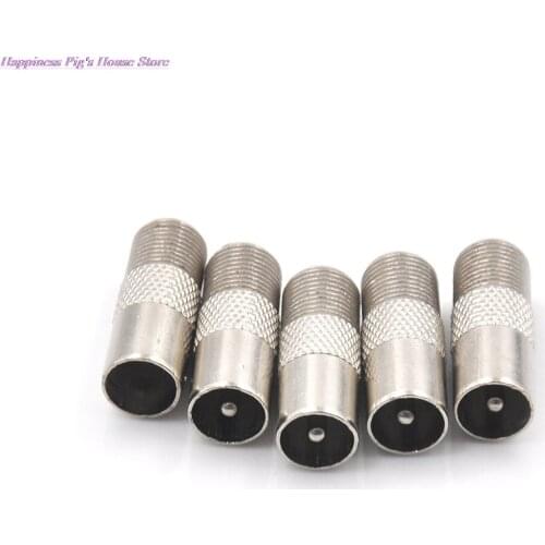 Hot Sale 5pcs/lot STB Quick Plug RF Coax F Female To RF Male Connector TV Antenna Coaxial Connector F Connector TV Coaxial plug