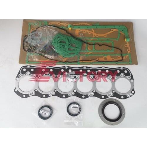 For MITSUBISHI 6D34 6D34T overhaul gasket kit + main conrod con rod bearing set