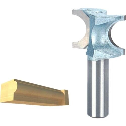 HUHAO 1pcs 1/2"1/4" Shank Half Round bit Industrial Grade endmills Router Bits for wood end mill Woodworking Tool milling cutter