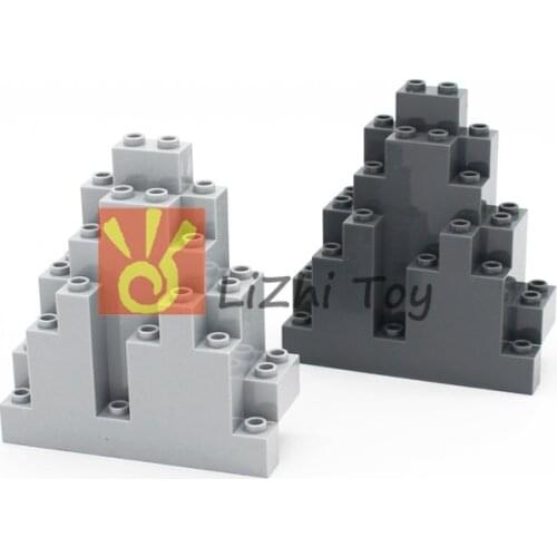 MOC Bricks 6083 Rock Panel 3 x 8 x 7 Triangular DIY Enlighten Building Blocks Educational Kid Toys Compatible with All Brands