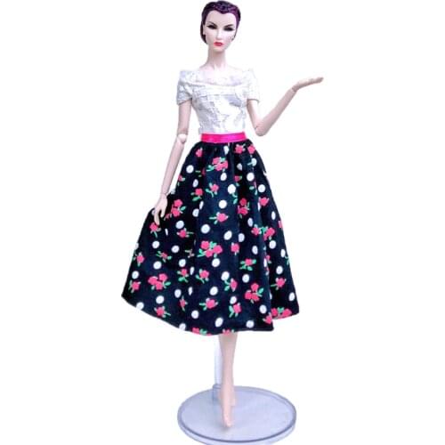 Patchwork Floral Countryside Fashion Doll Dress For Barbie Doll Clothes Outfit Party Gown 1/6 Kids Child Gift Dolls Accessories